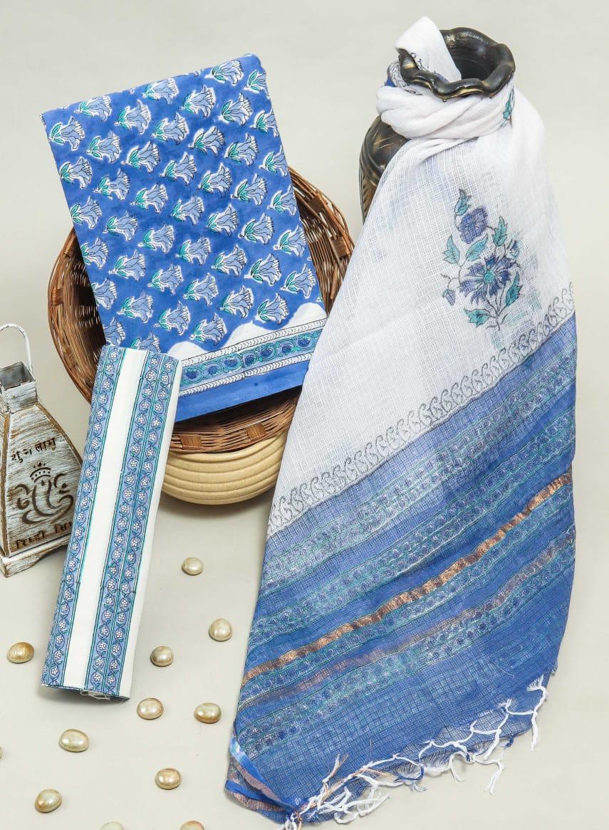 Shop sanganeri block print cotton suits online (3CKD296)