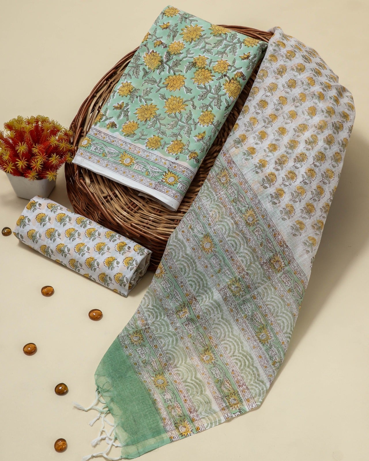 Shop kota dupatta cotton suits online (3CKD38)