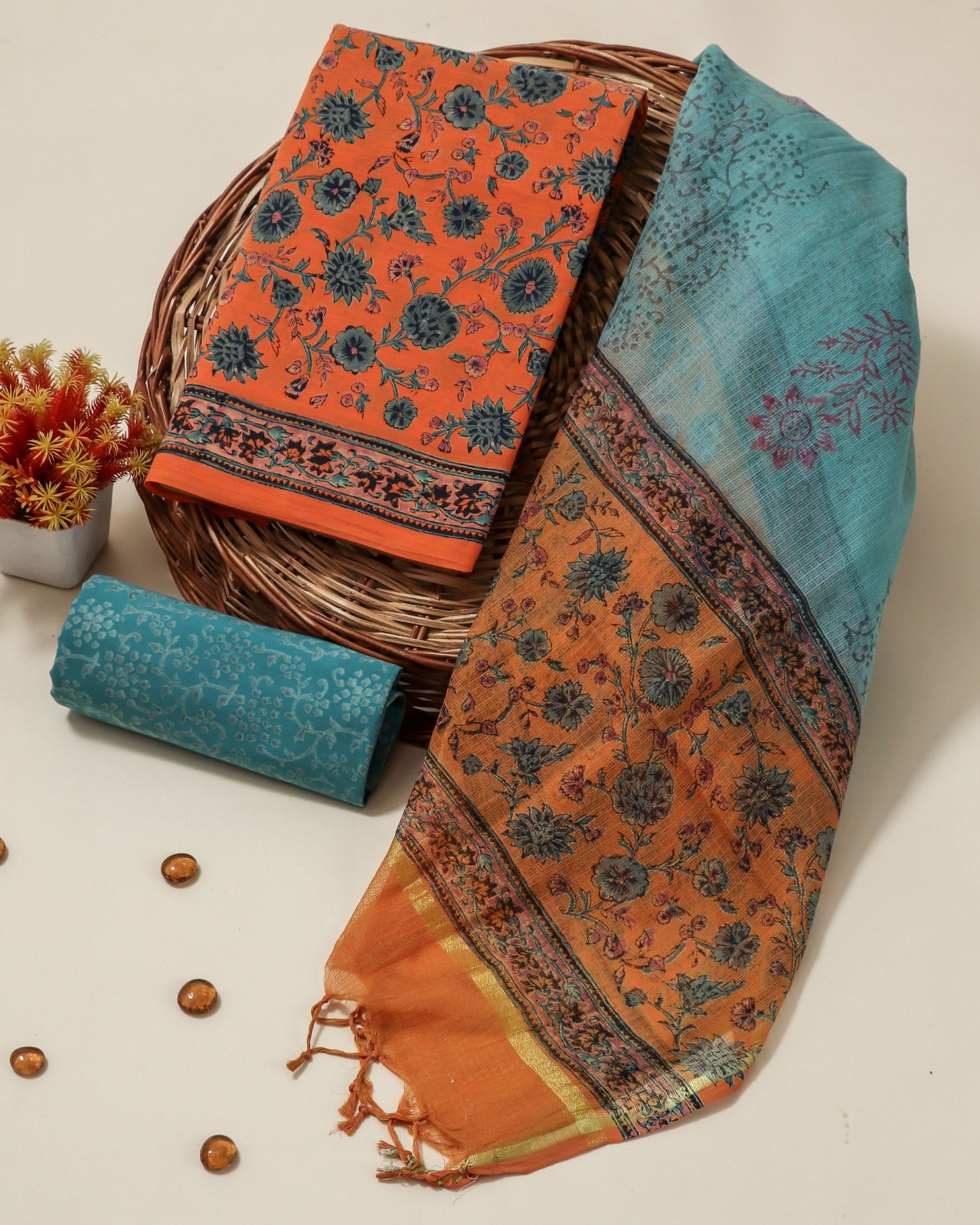 Shop unstitched cotton suits with doria duoatta online (3CKD48)