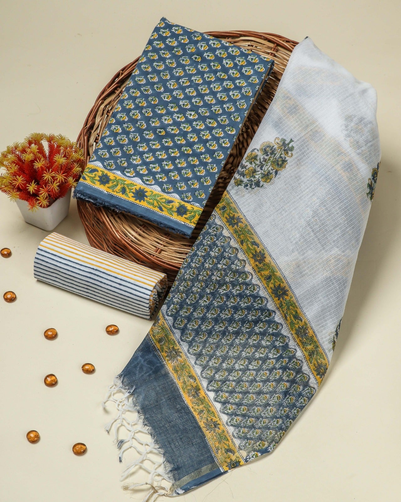 Shop kota dupatta cotton suits online shopping (3CKD64)