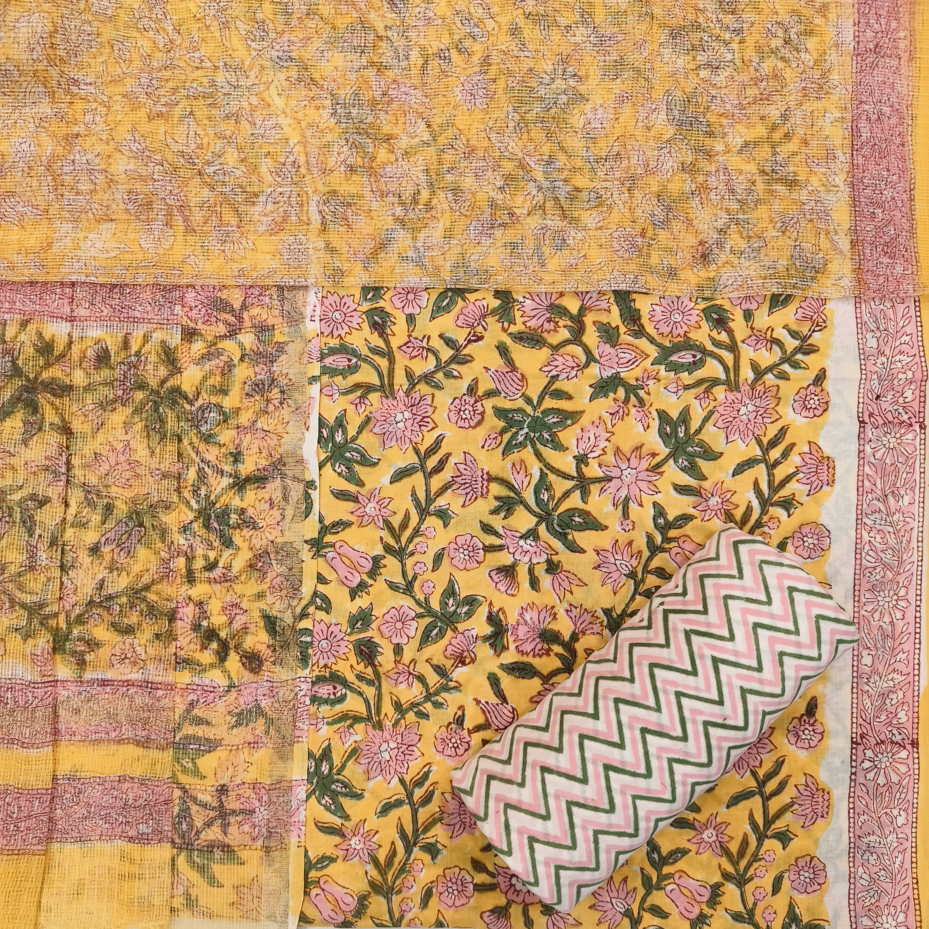 Shop cotton suit sets with kota doria dupatta (3CKD672)