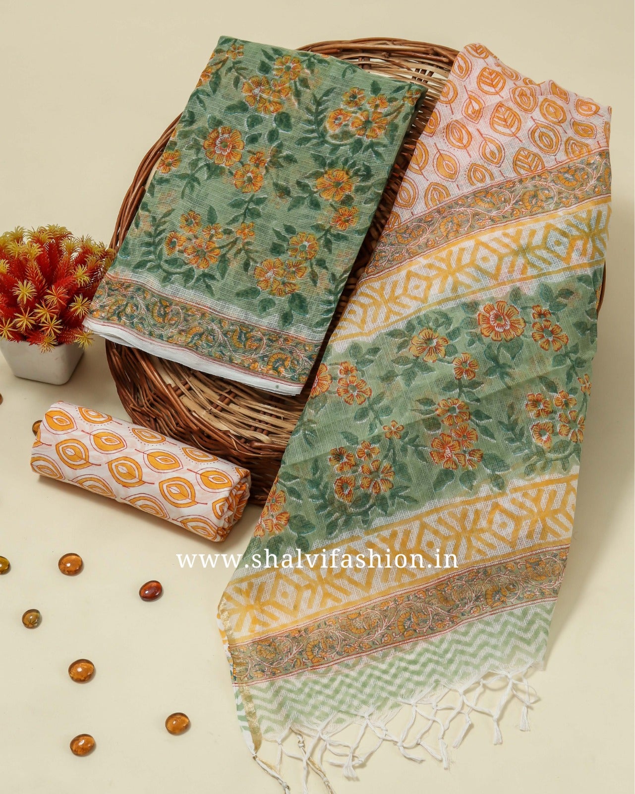 Shop unstitched kota doria suits online shopping (3KD115)