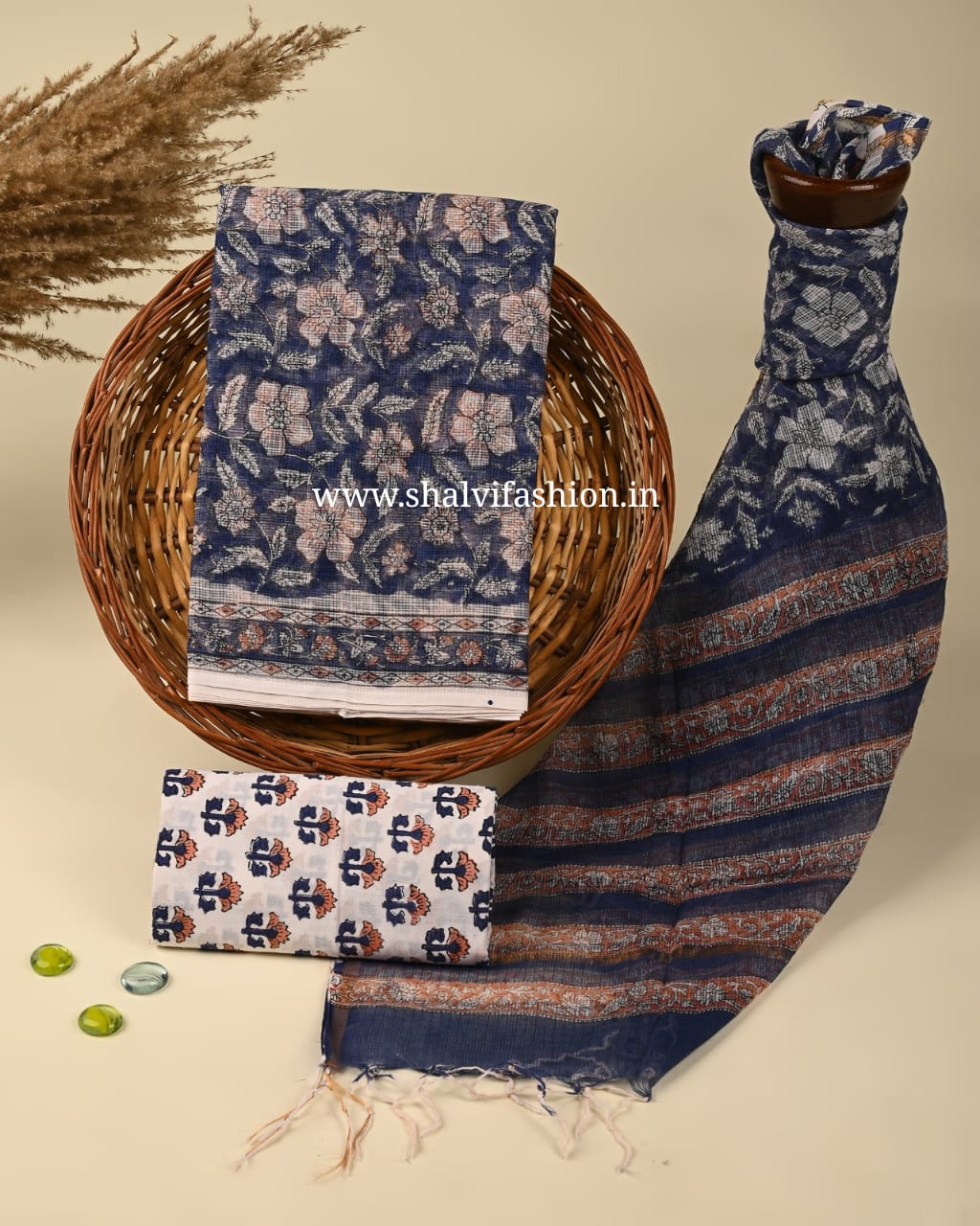 Shop block printed kota suits online (3KD187)