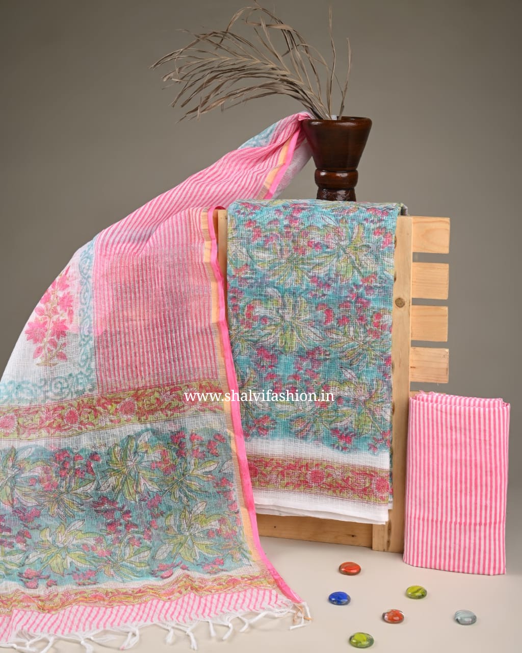 Shop sanganeri print kota doria suits online (3KD197)