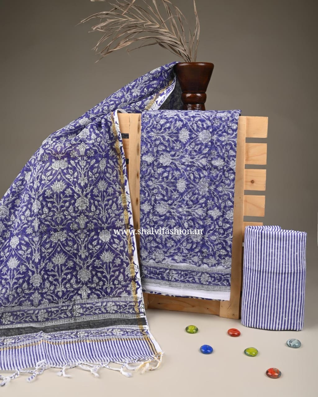 Shop block print kota doria suits (3KD222)