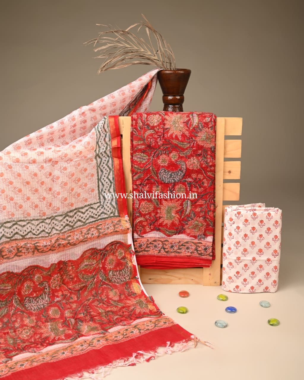 Shop sanganeri printed kota doria suits online (3KD267)