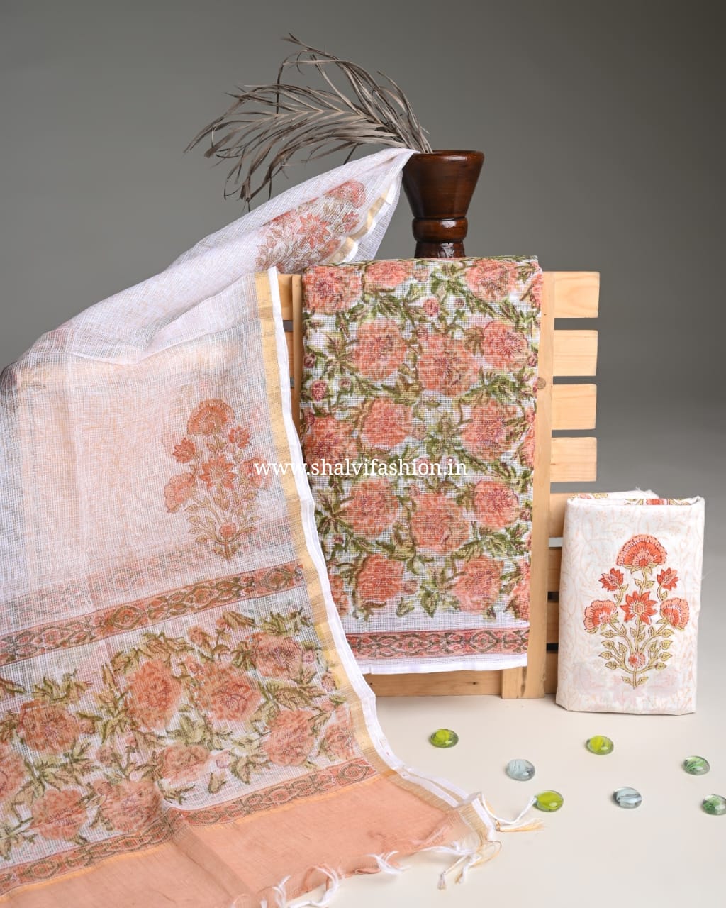 Shop jaipuri block print kota doria suits online (3KD277)