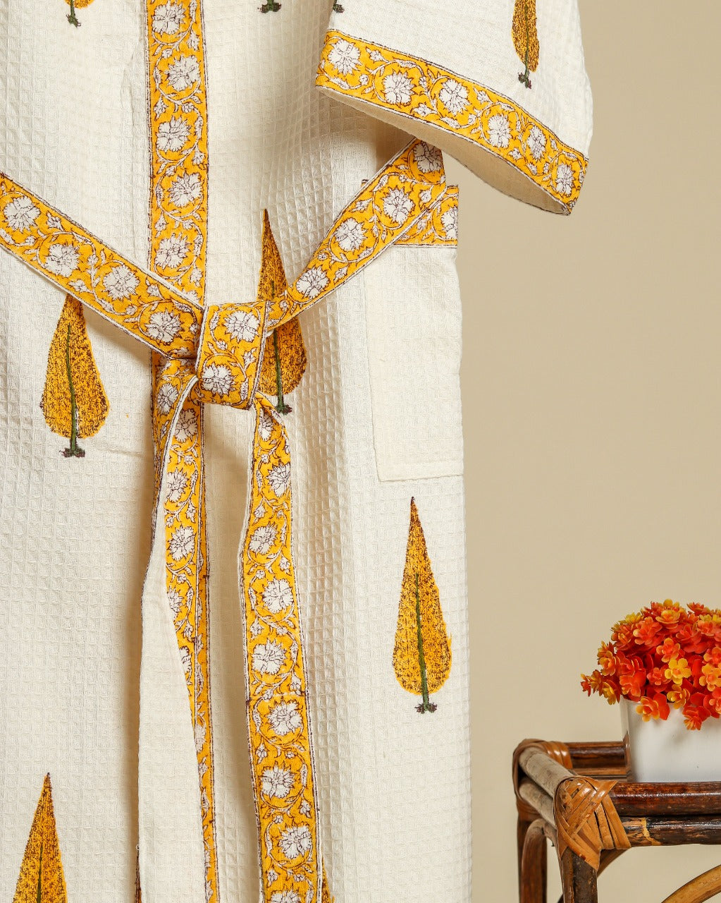 Shop cotton block print bathrobes online (BROB10)