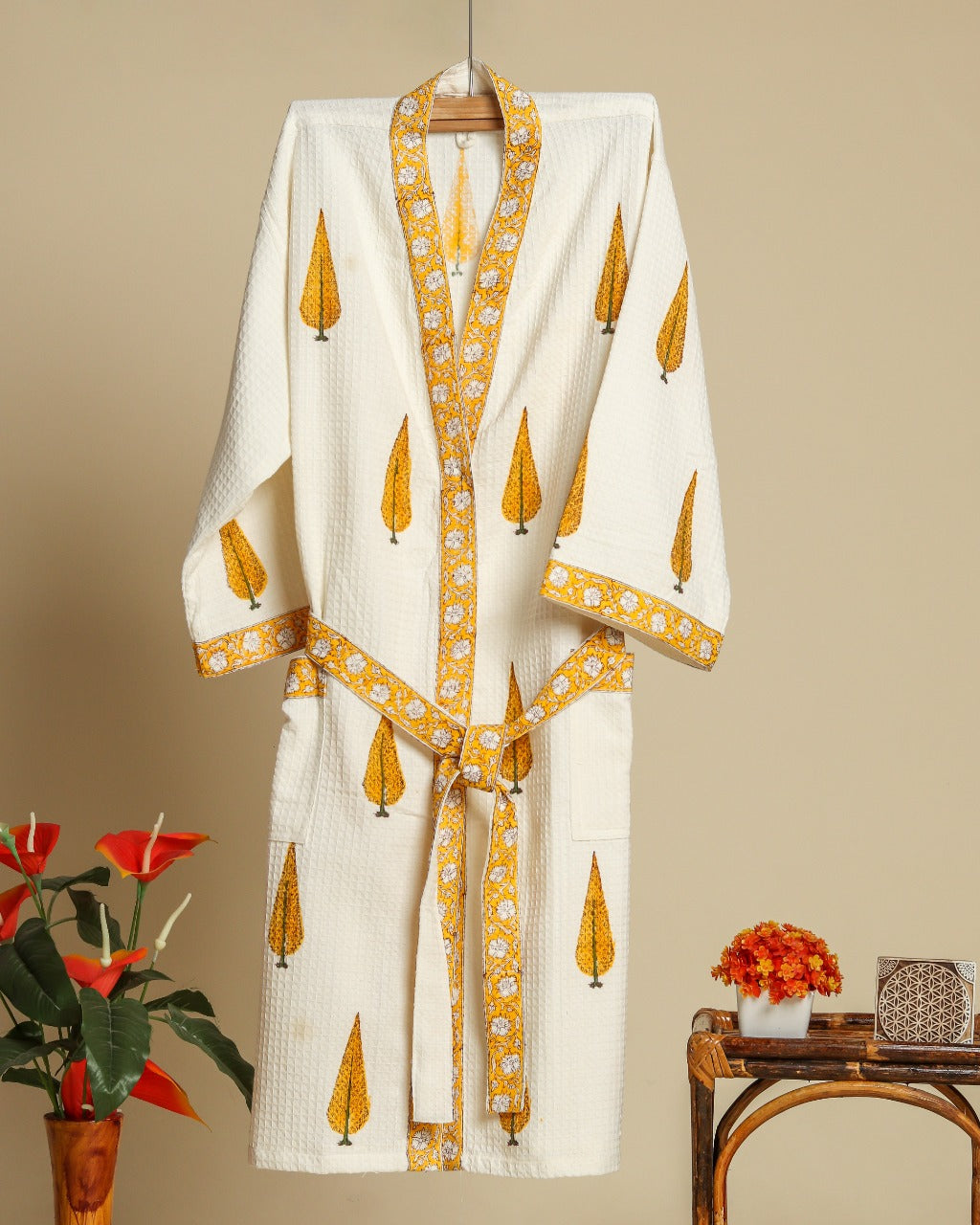 Shop cotton block print bathrobes online (BROB10)