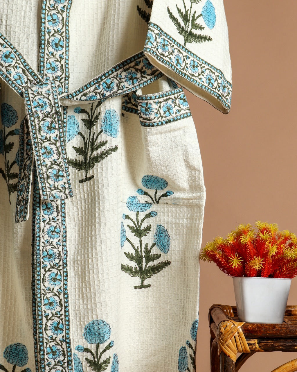 Shop traditional block print bathrobes online shopping (BROB12)