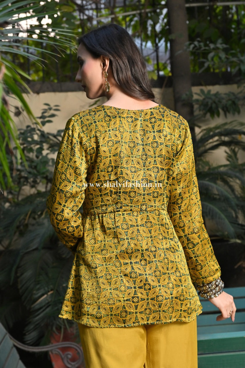 Shop hand block print modal silk cord sets online (CCD02)