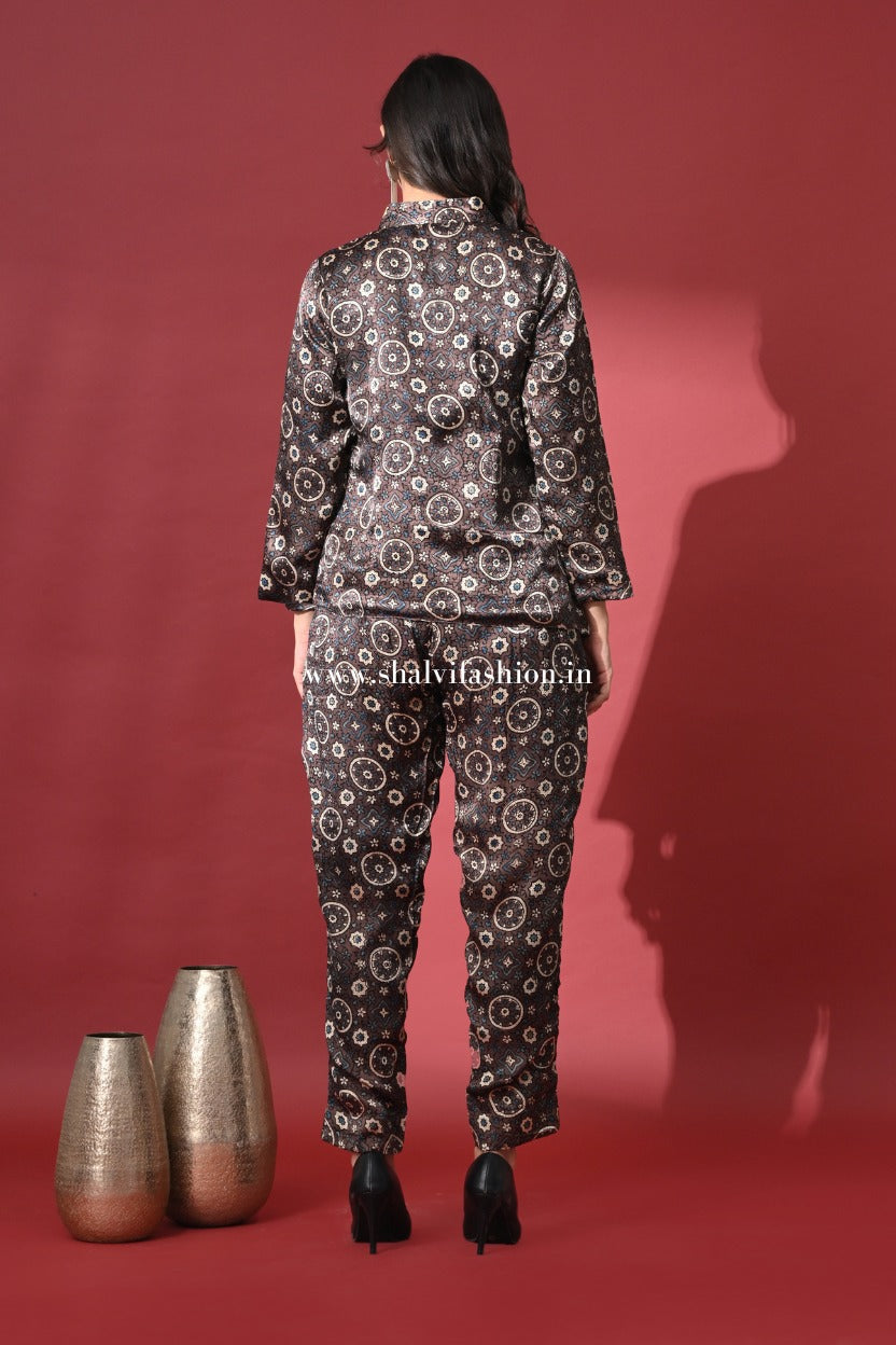 Shop ajrak print modal silk cord sets online (CCD05)