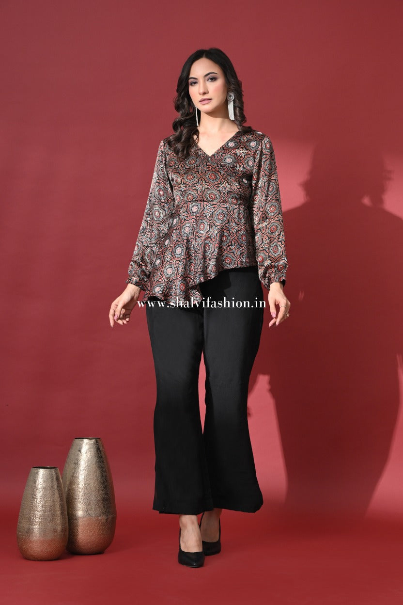 Shop ajrak printed modal silk two pcs sets (CCD10)