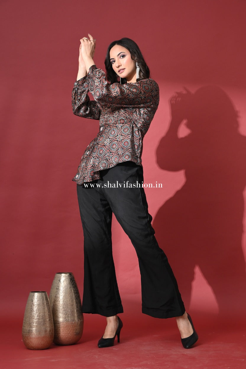 Shop ajrak printed modal silk two pcs sets (CCD10)