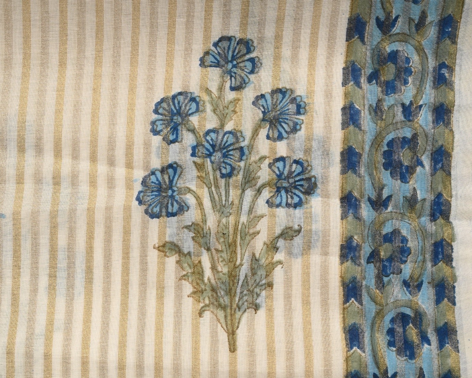 Shop unstitched block printed chanderi silk suits (CHA119)