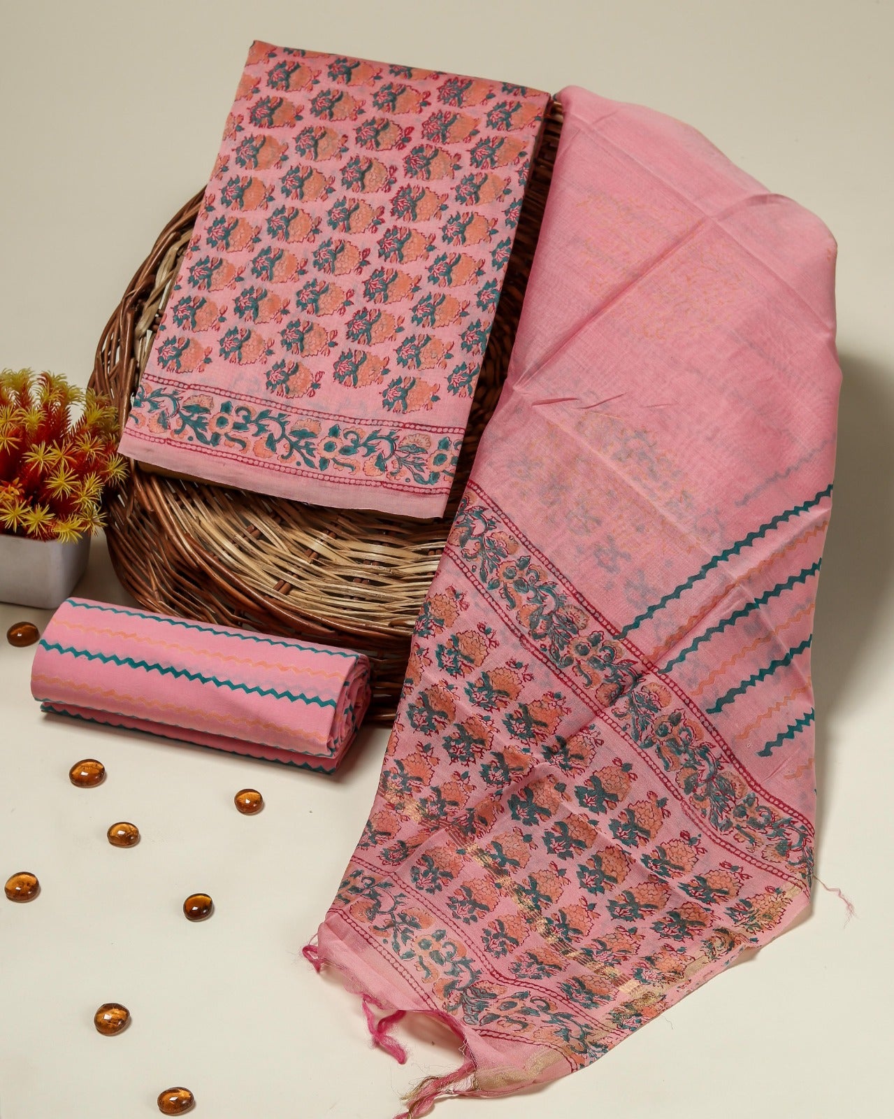 Shop chanderi silk suits online shopping (CHA128)