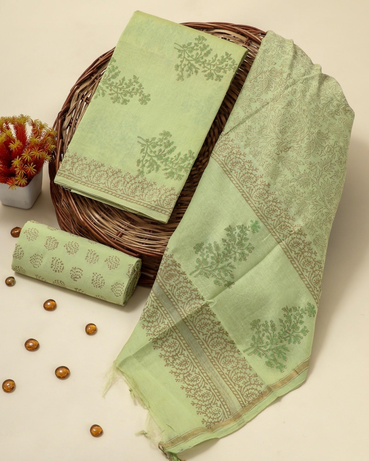 Shop unstitched chanderi silk suits online (CHA134)