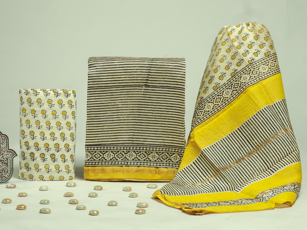 Shop bagru print chanderi silk suits online (CHA226)
