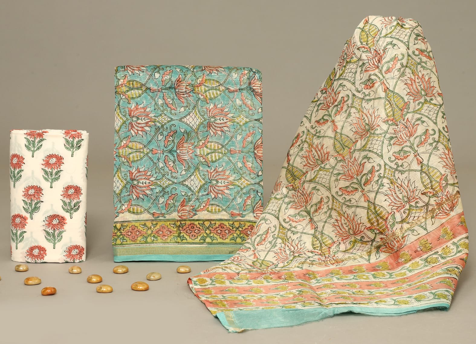 Shop unstitched chanderi silk suits in jaipur (CHA239)