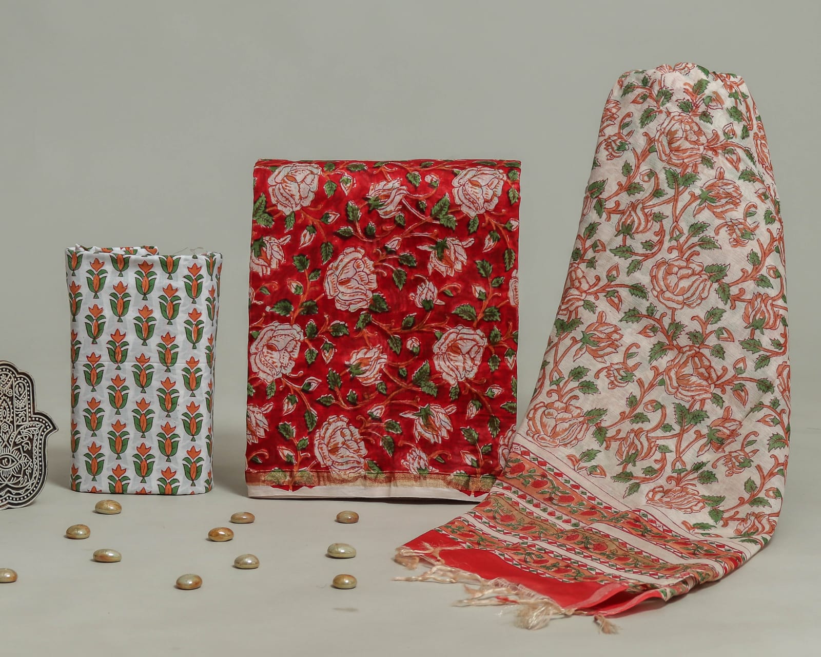 Shop jaal printed chanderi silk suits online (CHA739)