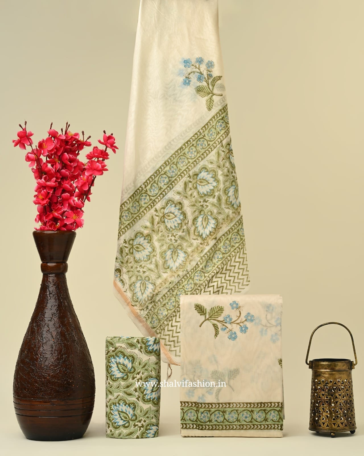 Shop buta print chanderi silk suits in jaipur (CHA820)