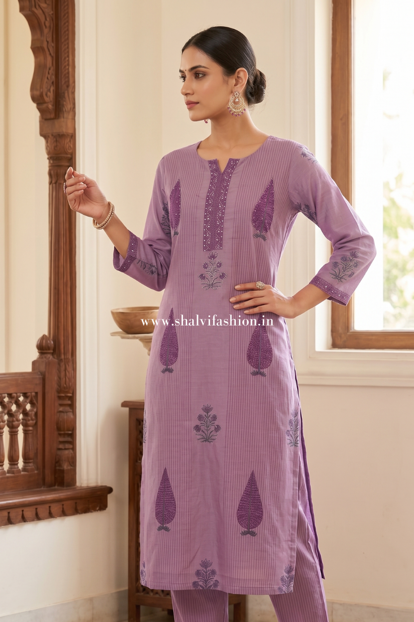 Shop hand block printed chanderi silk suits in jaipur (CHS10)