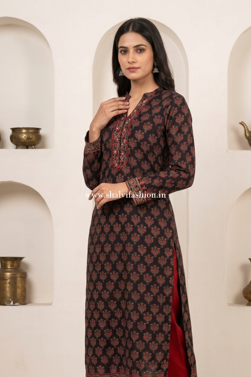 Shop sanganeri printed chanderi silk suits (CHS26)