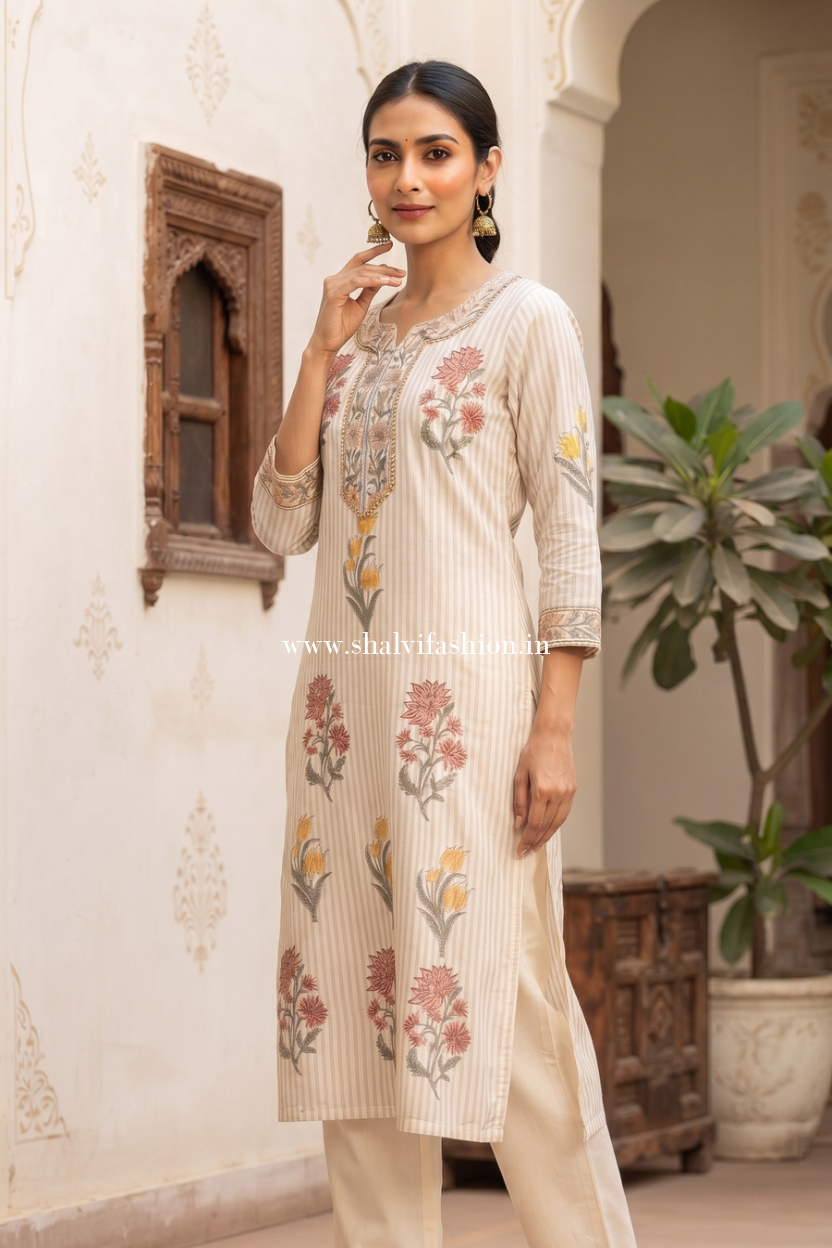 Shop hand block printed line chanderi suits online (CHS57)