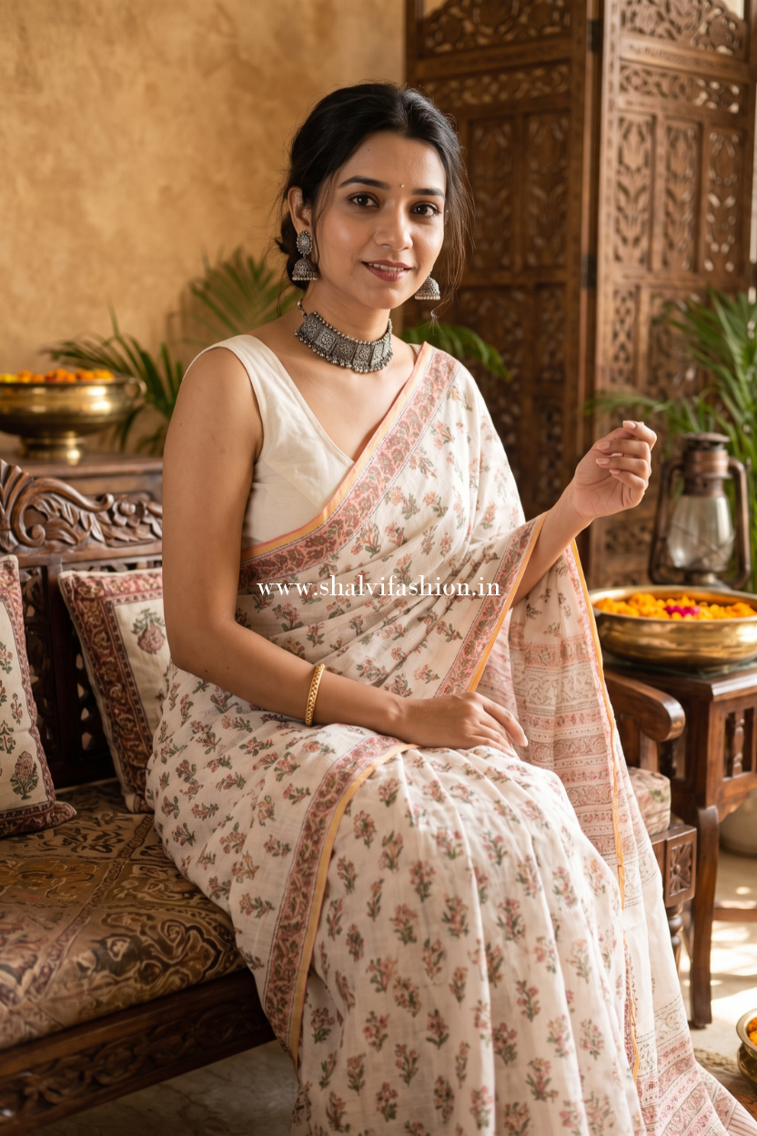 Shop chanderi silk sarees (CHSAR45)