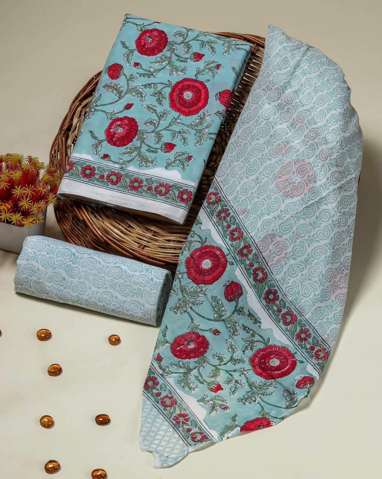 Shop mulmul dupatta cotton suits online shopping (COT03)