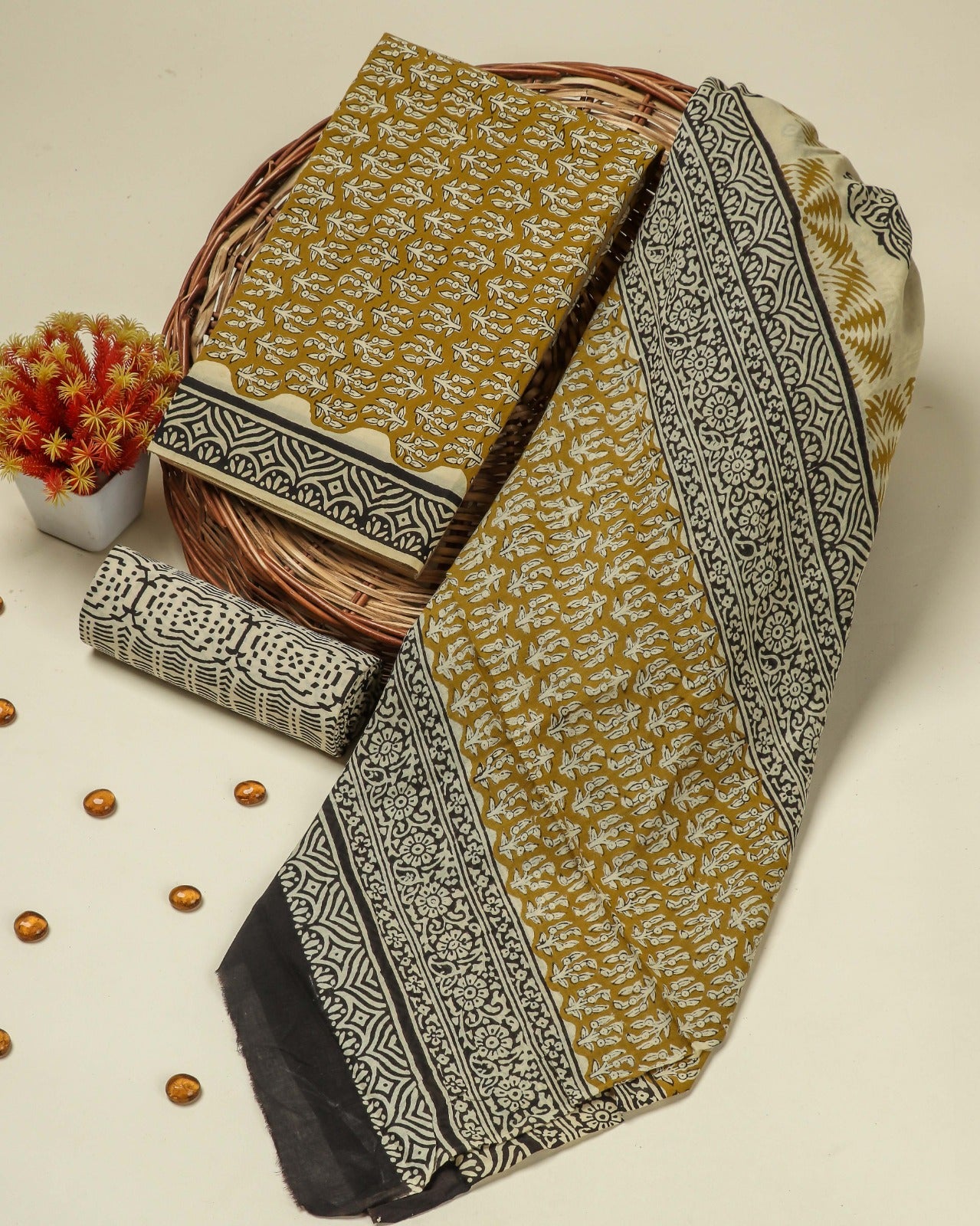 Shop mulmul dupatta cotton suits in jaipur (COT15)