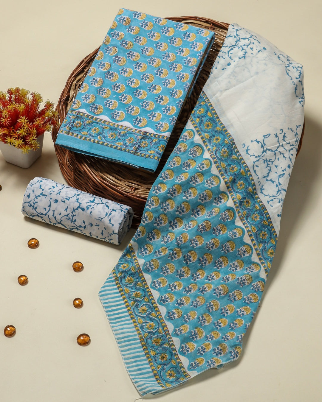 Shop mulmul dupatta cotton suits online (COT50)