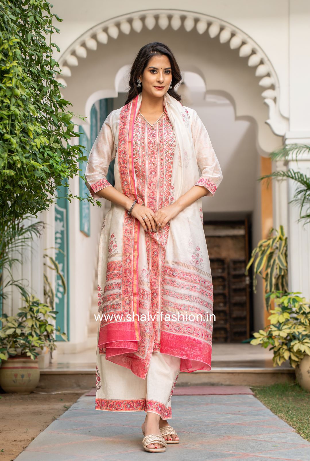 Shop jaipuri print maheshwari silk suits online (CSS115)