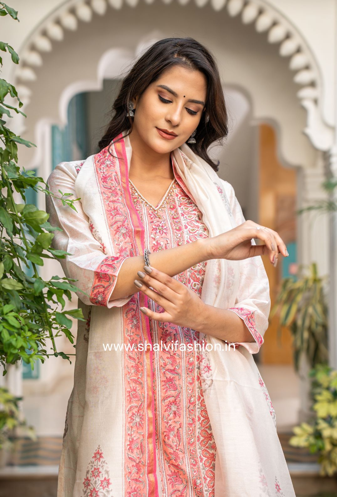 Shop jaipuri print maheshwari silk suits online (CSS115)