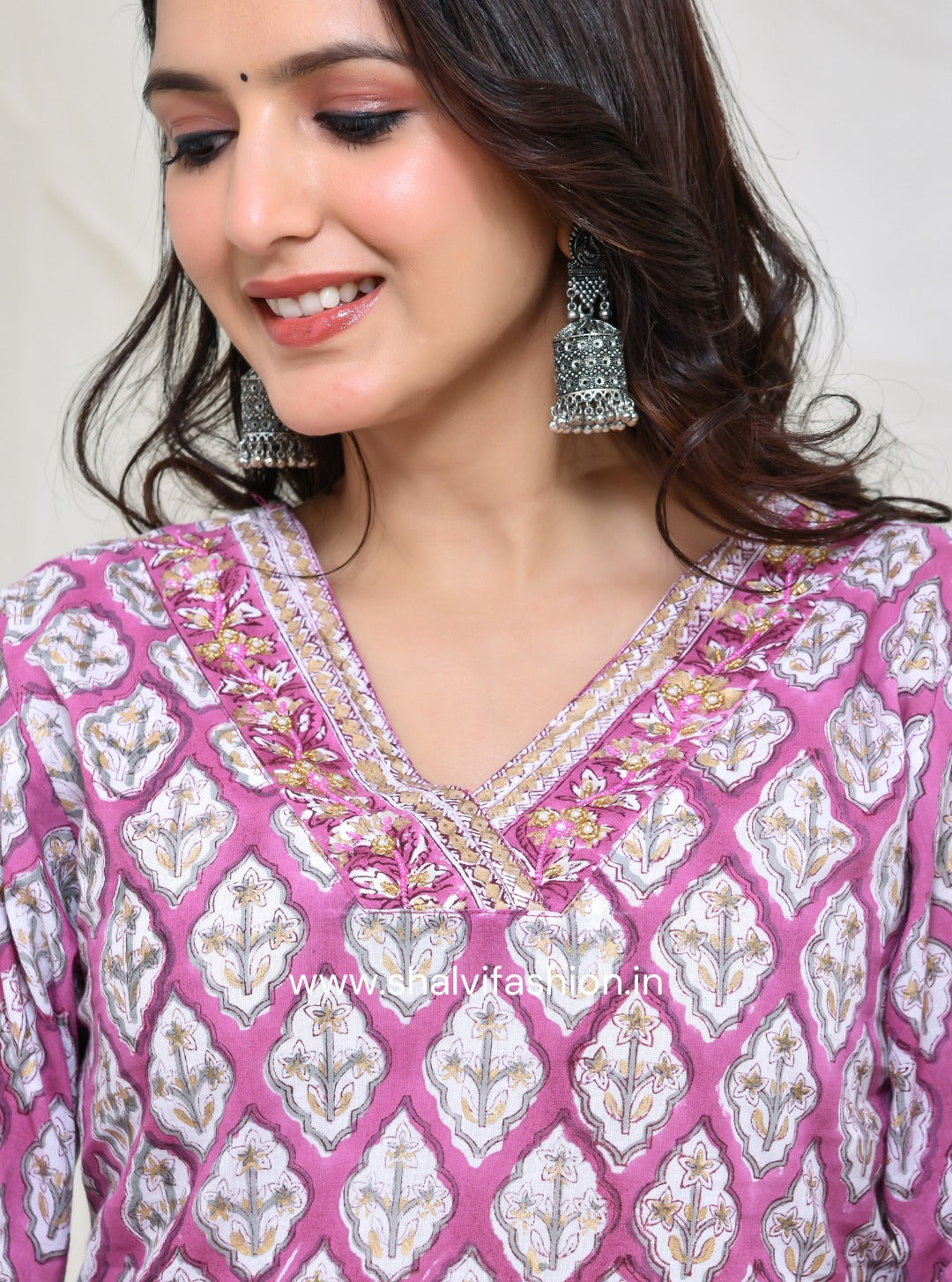 Shop block printed cotton suits in jaipur (CSS123)