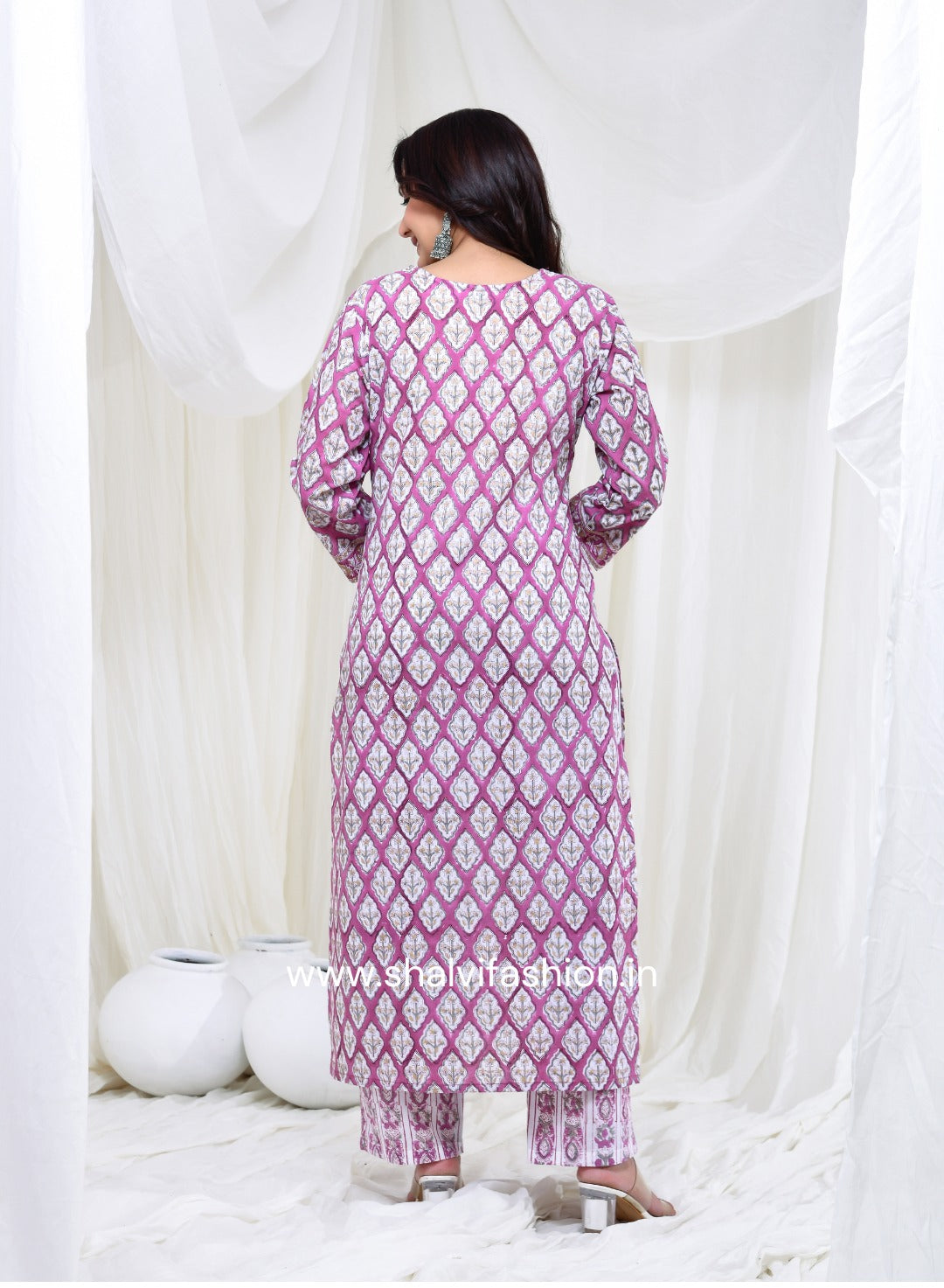 Shop block printed cotton suits in jaipur (CSS123)