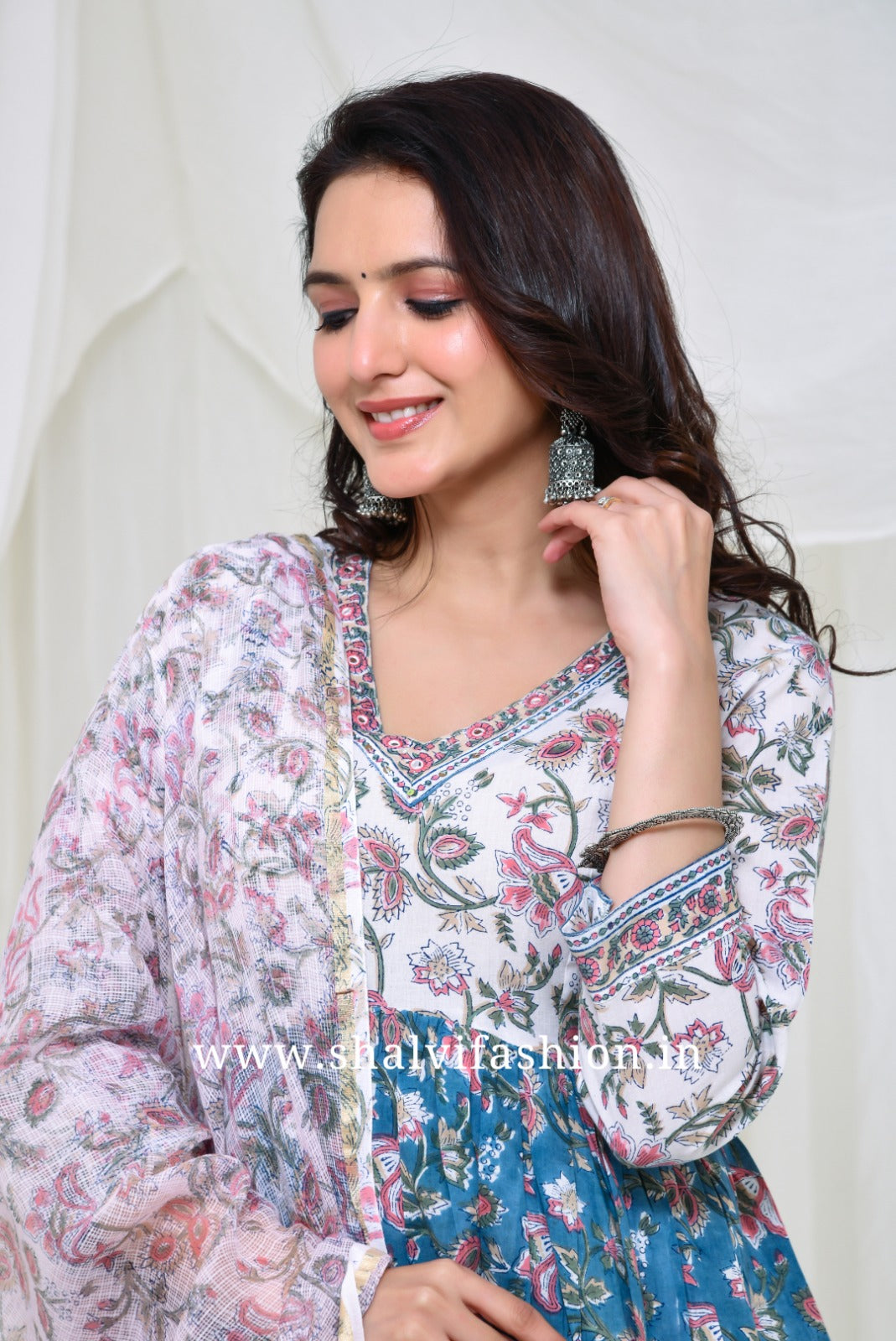 Shop hand block print cotton suits with kota dupatta online shopping (CSS135KD)