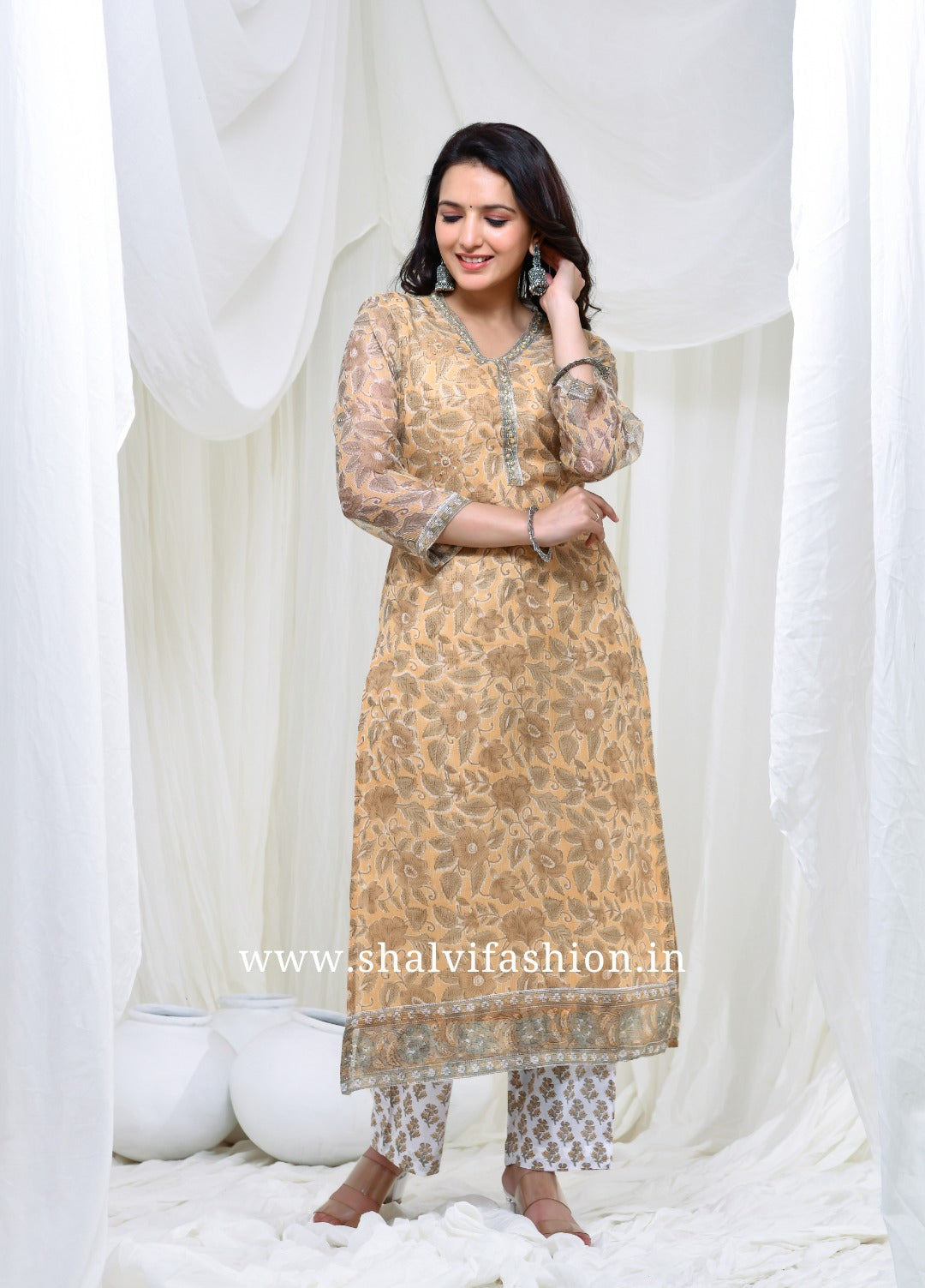 Shop hand block printed kota doria suits online (CSS151)