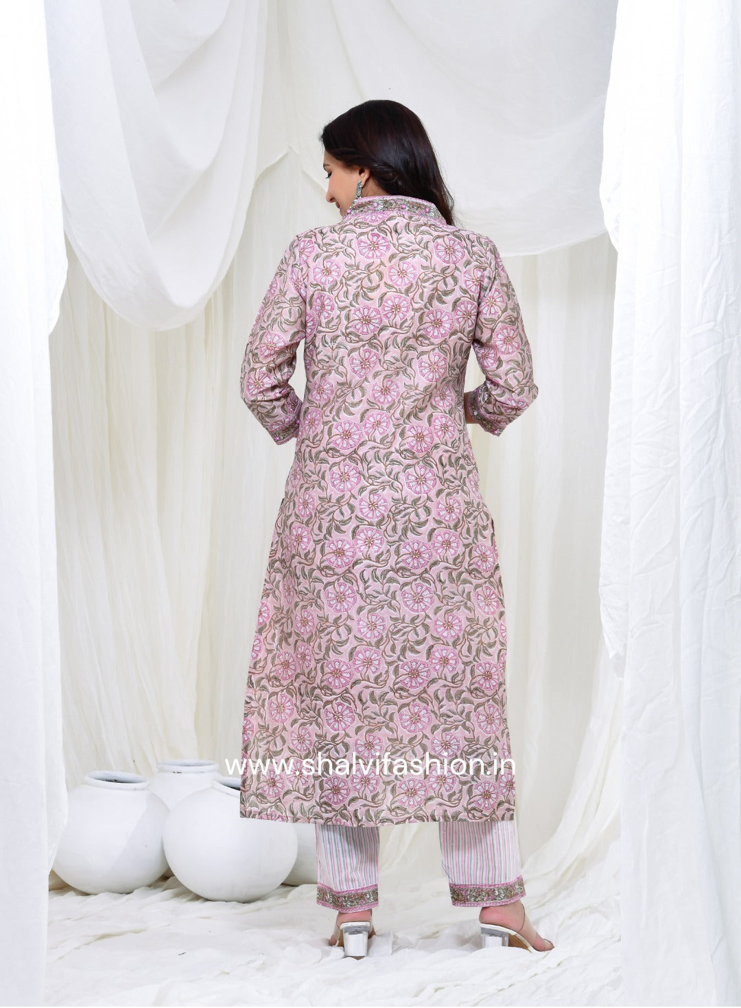 Shop jaipuri print chanderi cotton suits online shopping (CSS156)