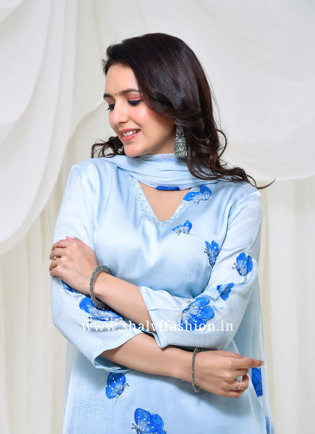 Shop hand paint modal silk suits online (CSS181)