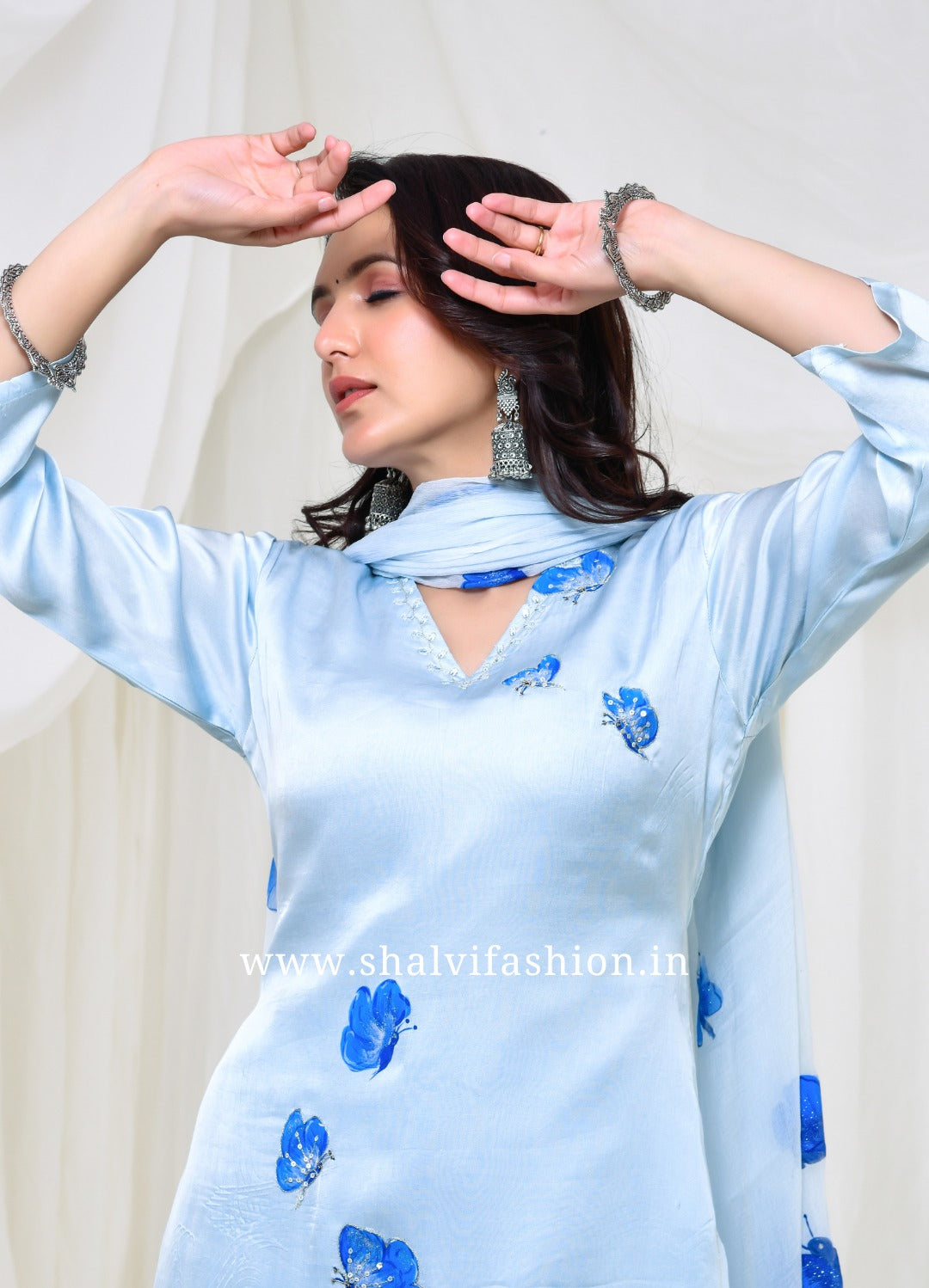 Shop hand paint modal silk suits online (CSS181)