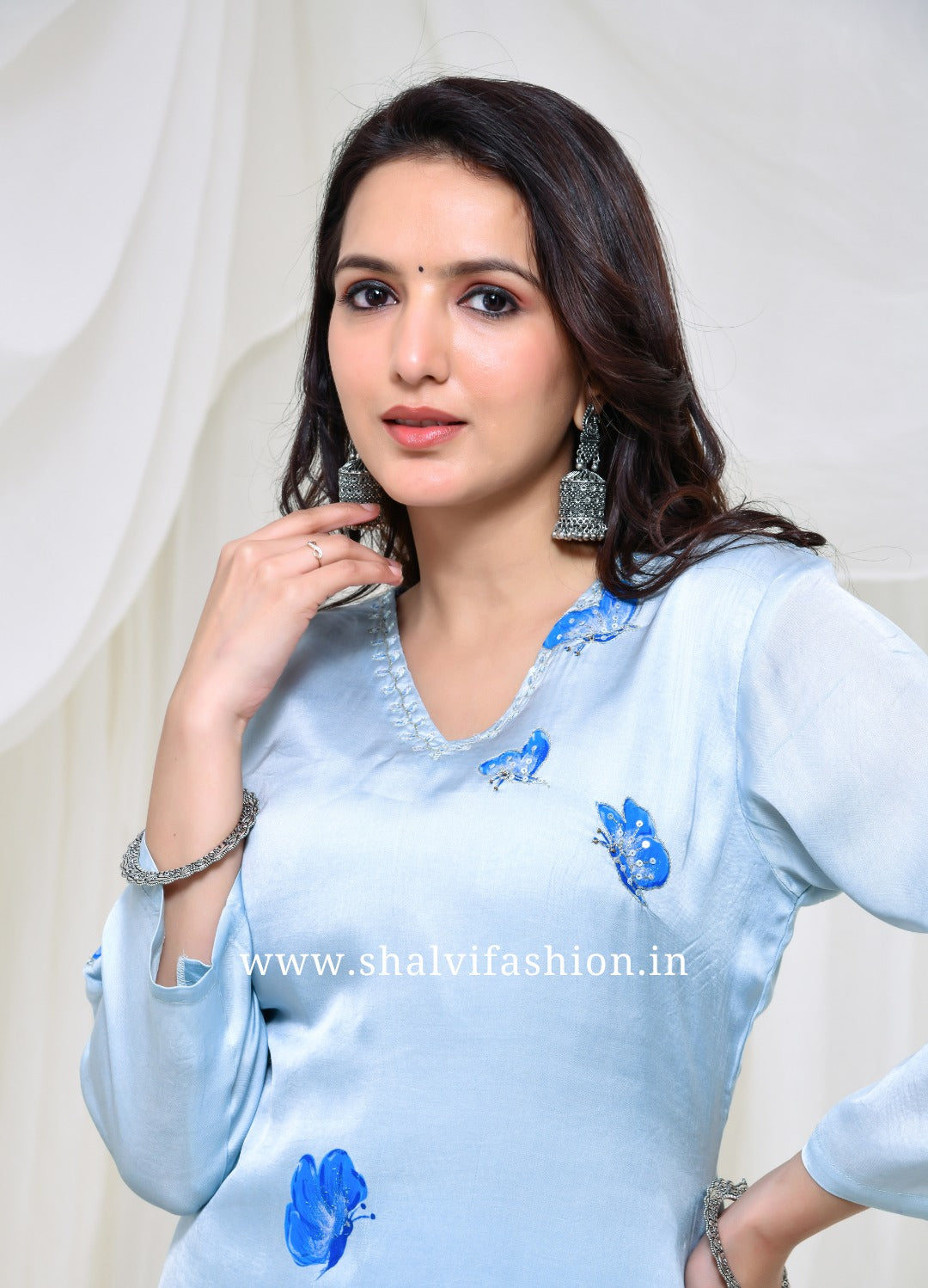 Shop hand paint modal silk suits online (CSS181)
