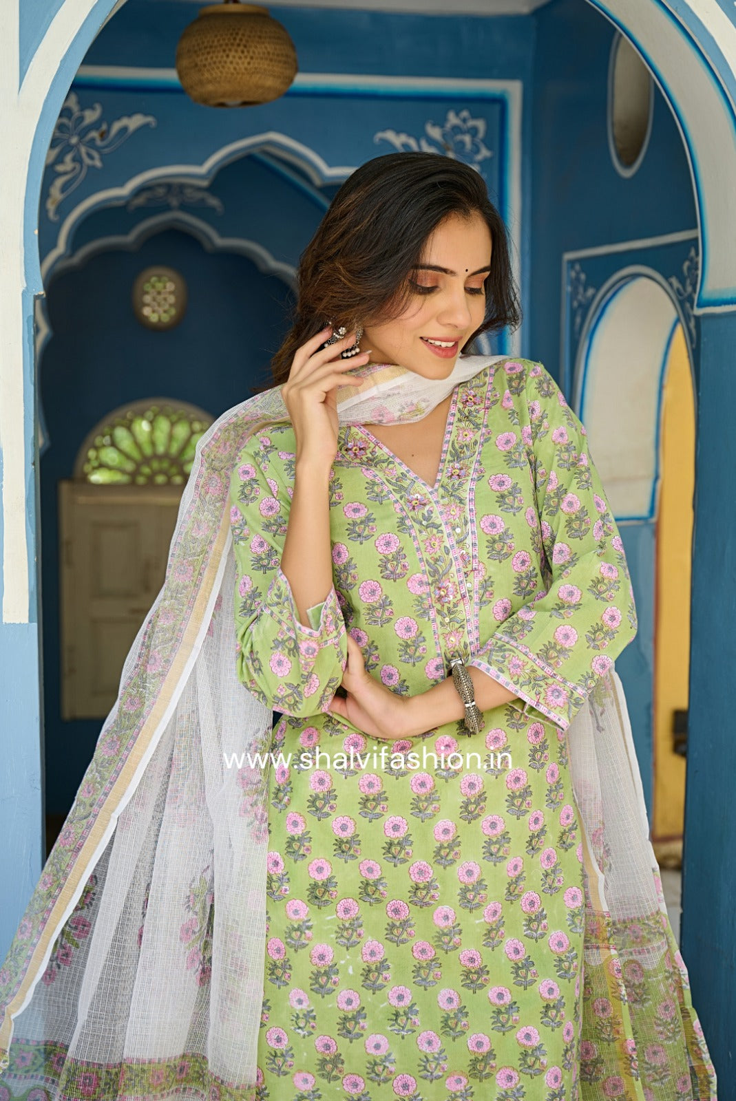 Shop jaipuri print cotton suits online shopping (CSS195KD)