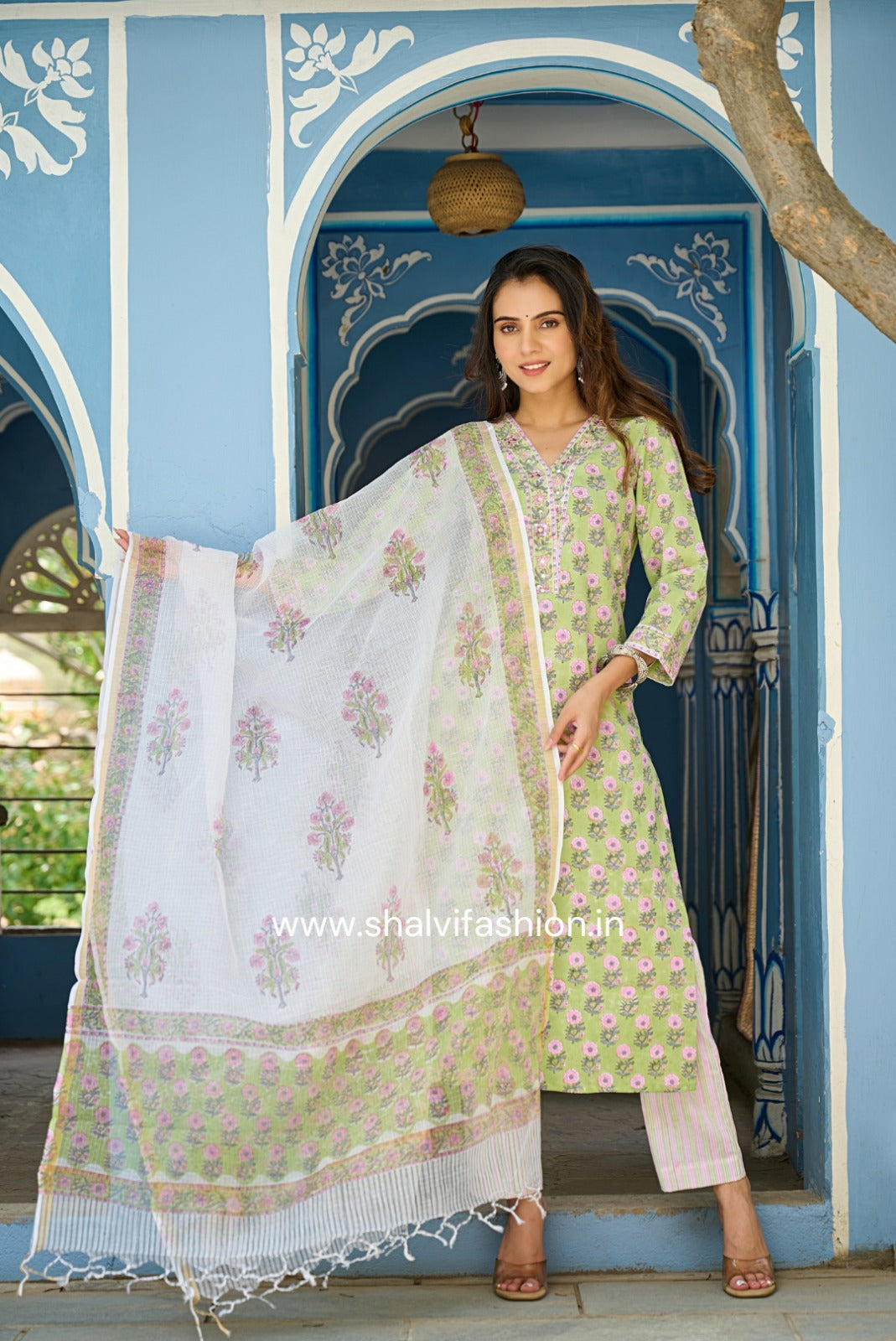 Shop jaipuri print cotton suits online shopping (CSS195KD)