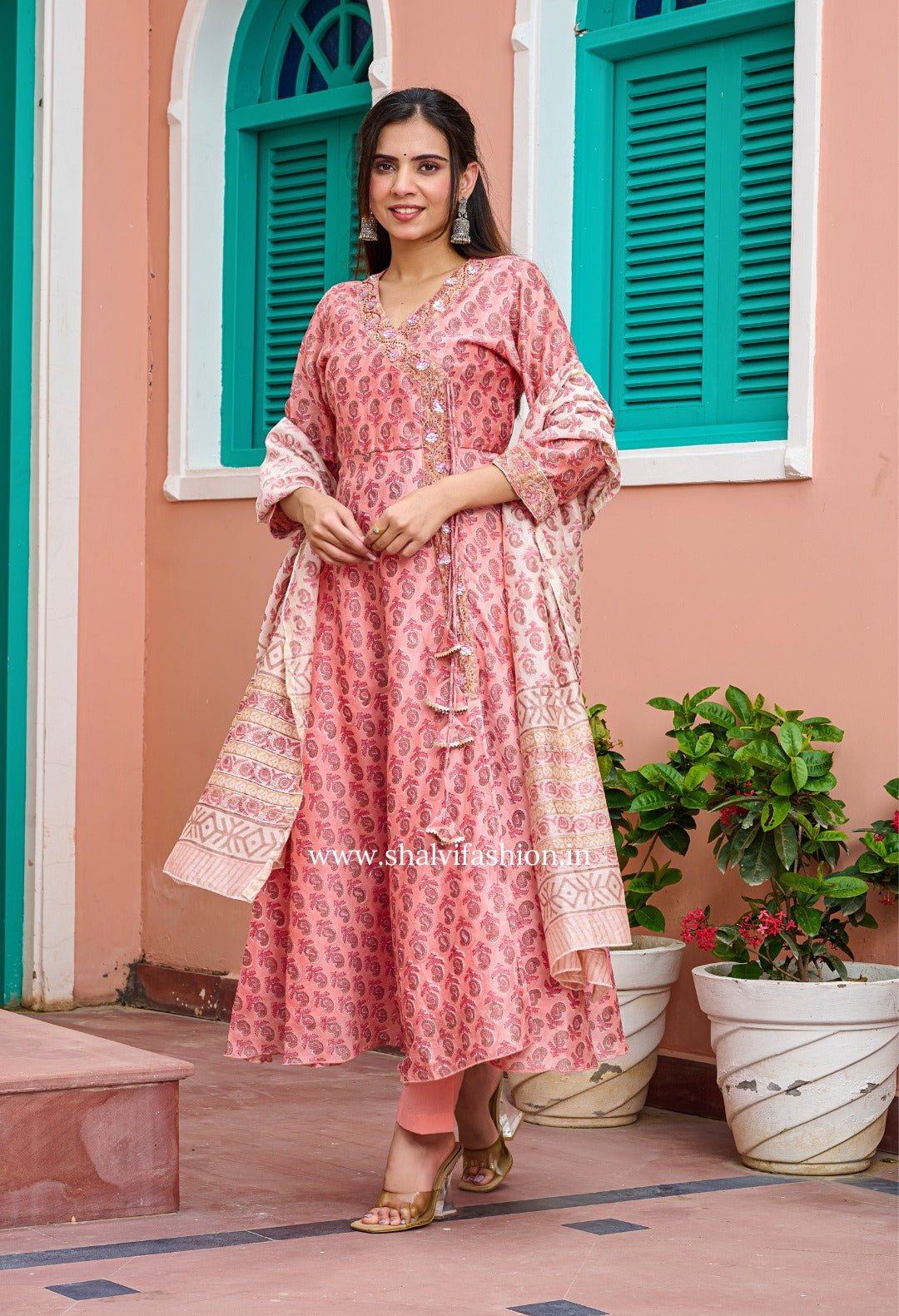 Shop chanderi silk suits online shopping (CSS204)