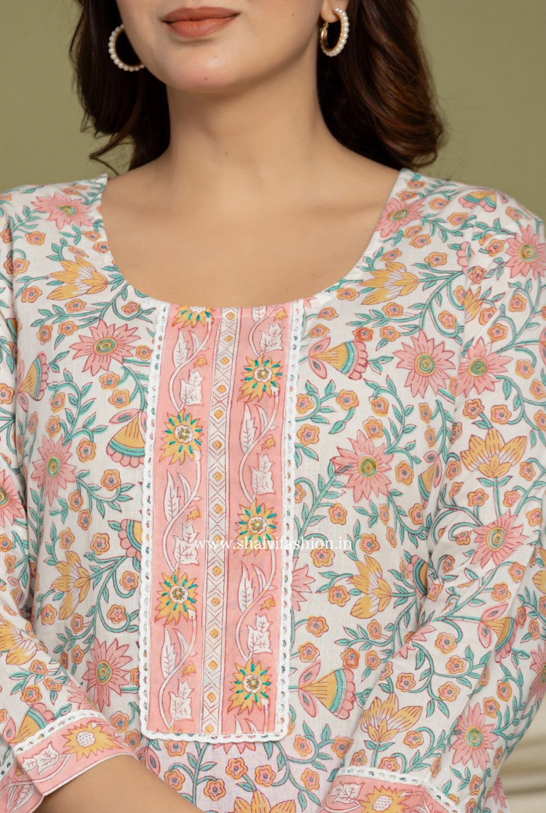 Shop block printed cotton kurties in jaipur (CSS237)