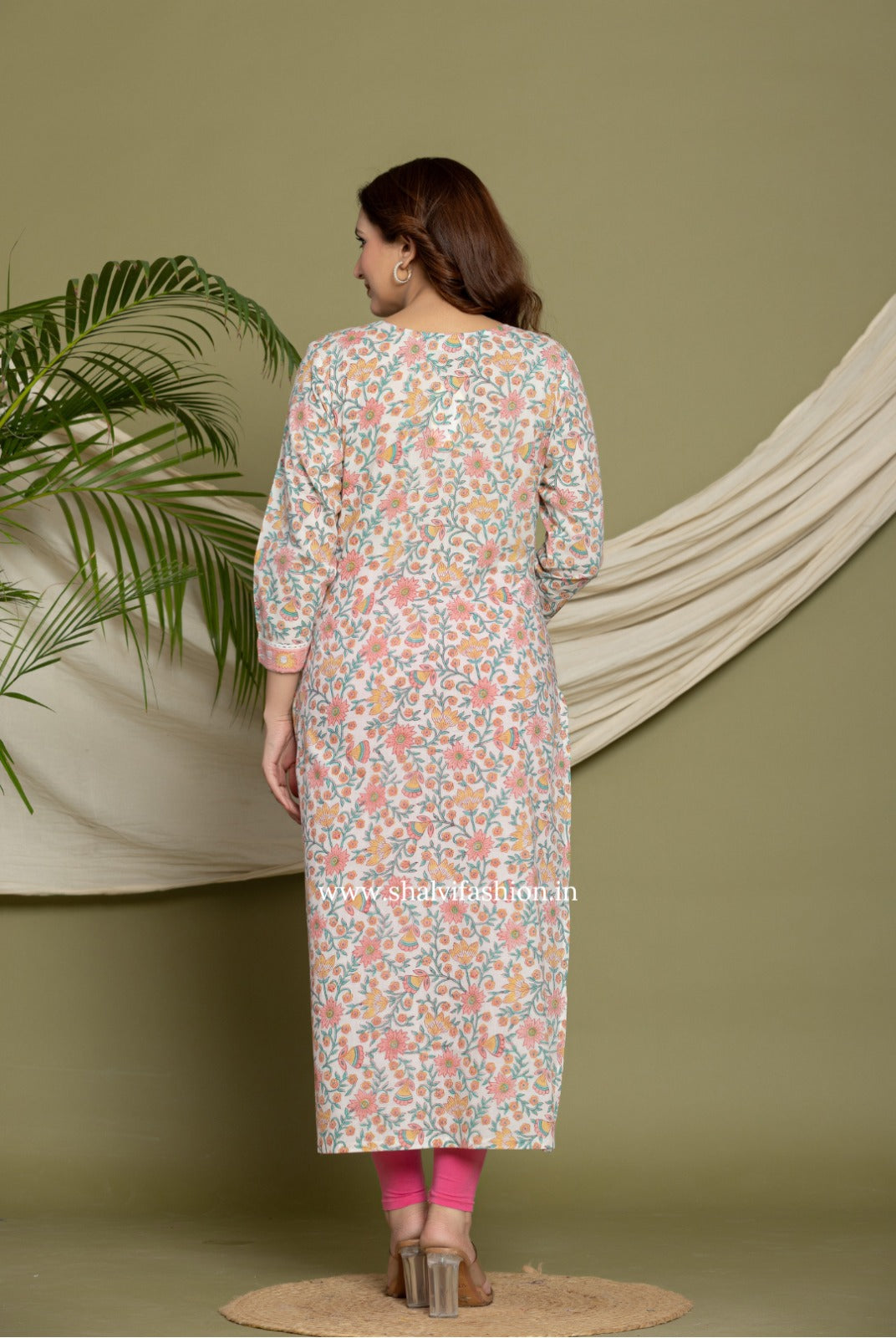 Shop block printed cotton kurties in jaipur (CSS237)