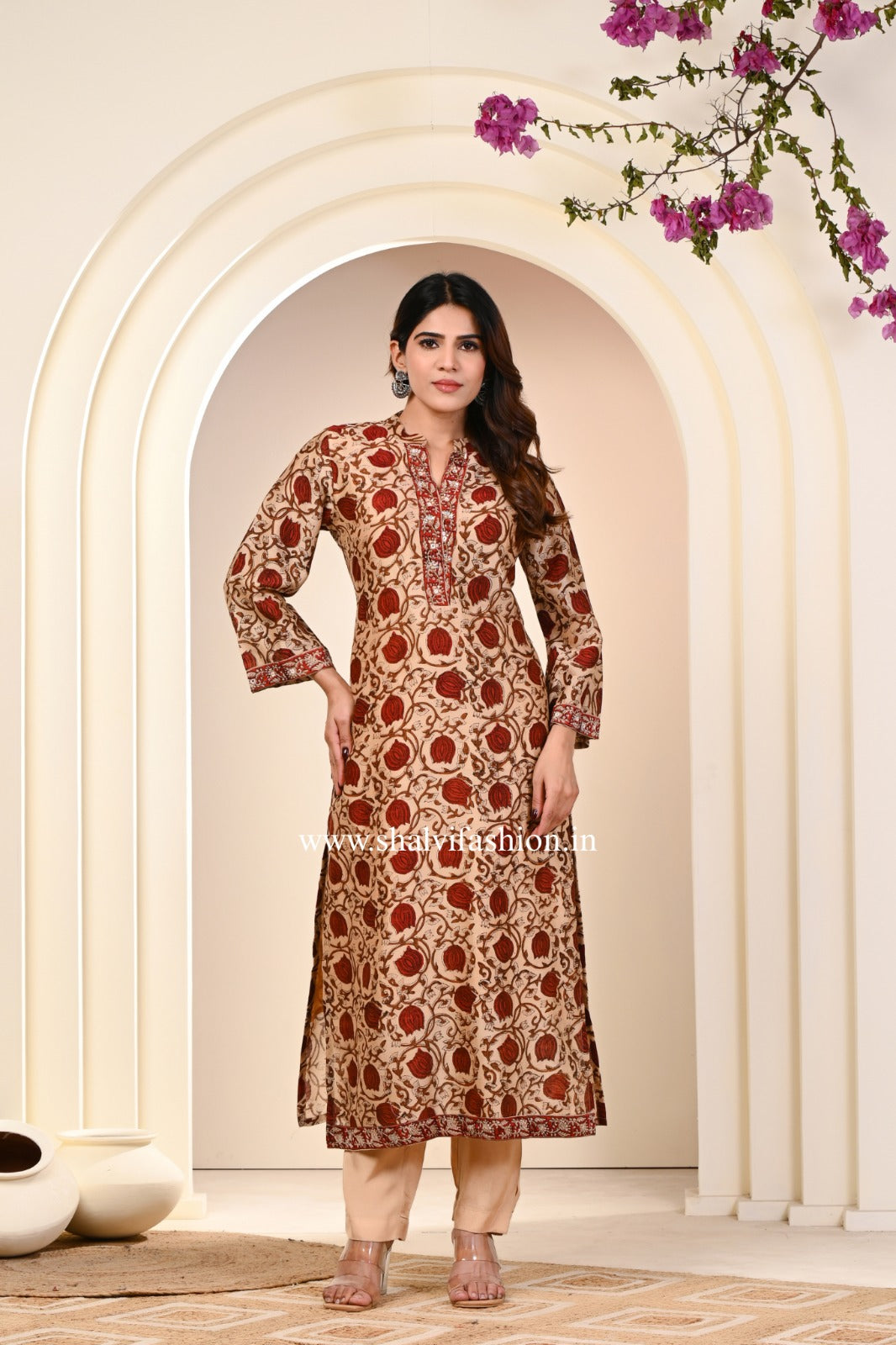 Shop jaipuri block print pure chanderi silk suits (CSS239)