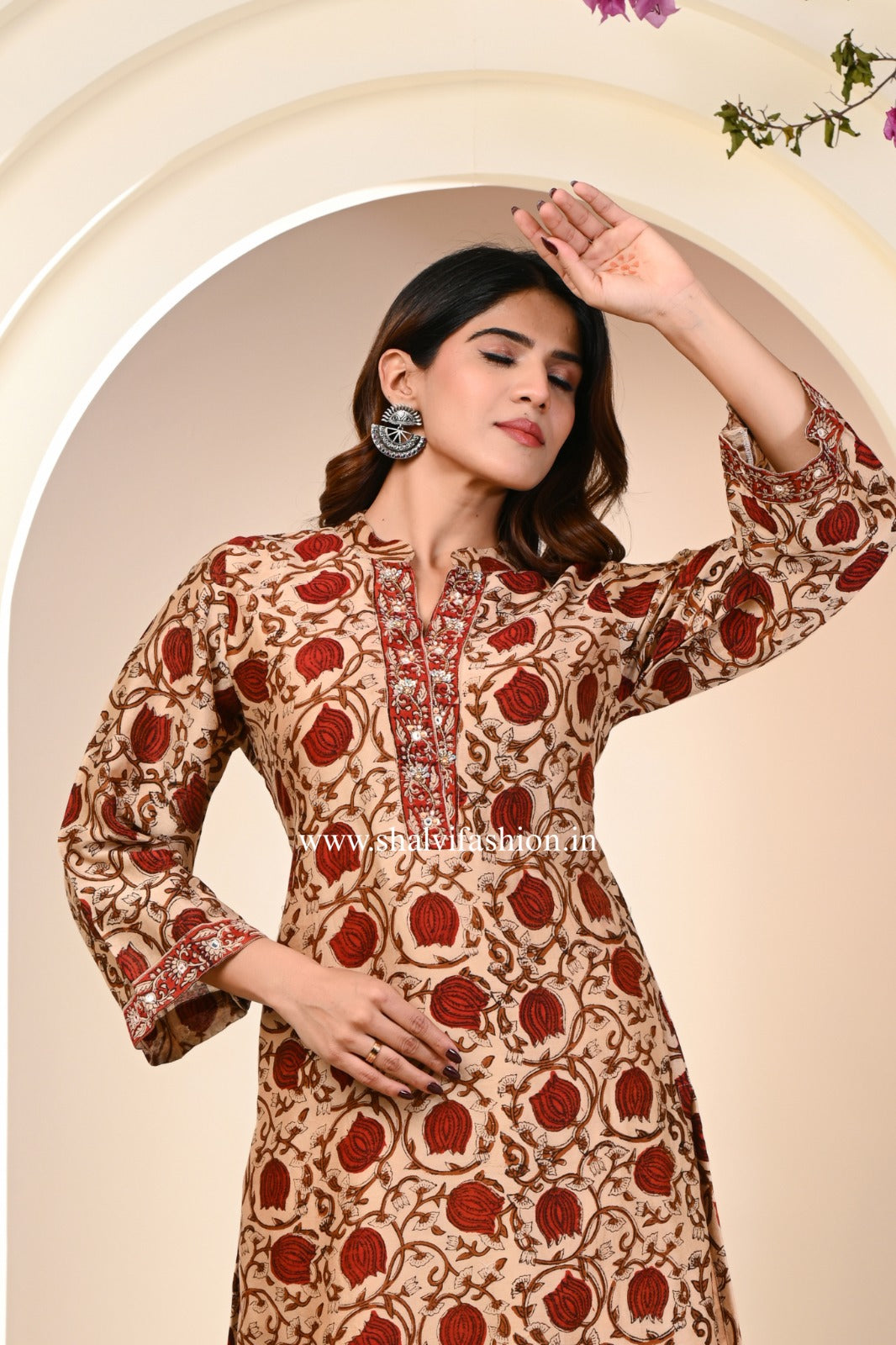 Shop jaipuri block print pure chanderi silk suits (CSS239)