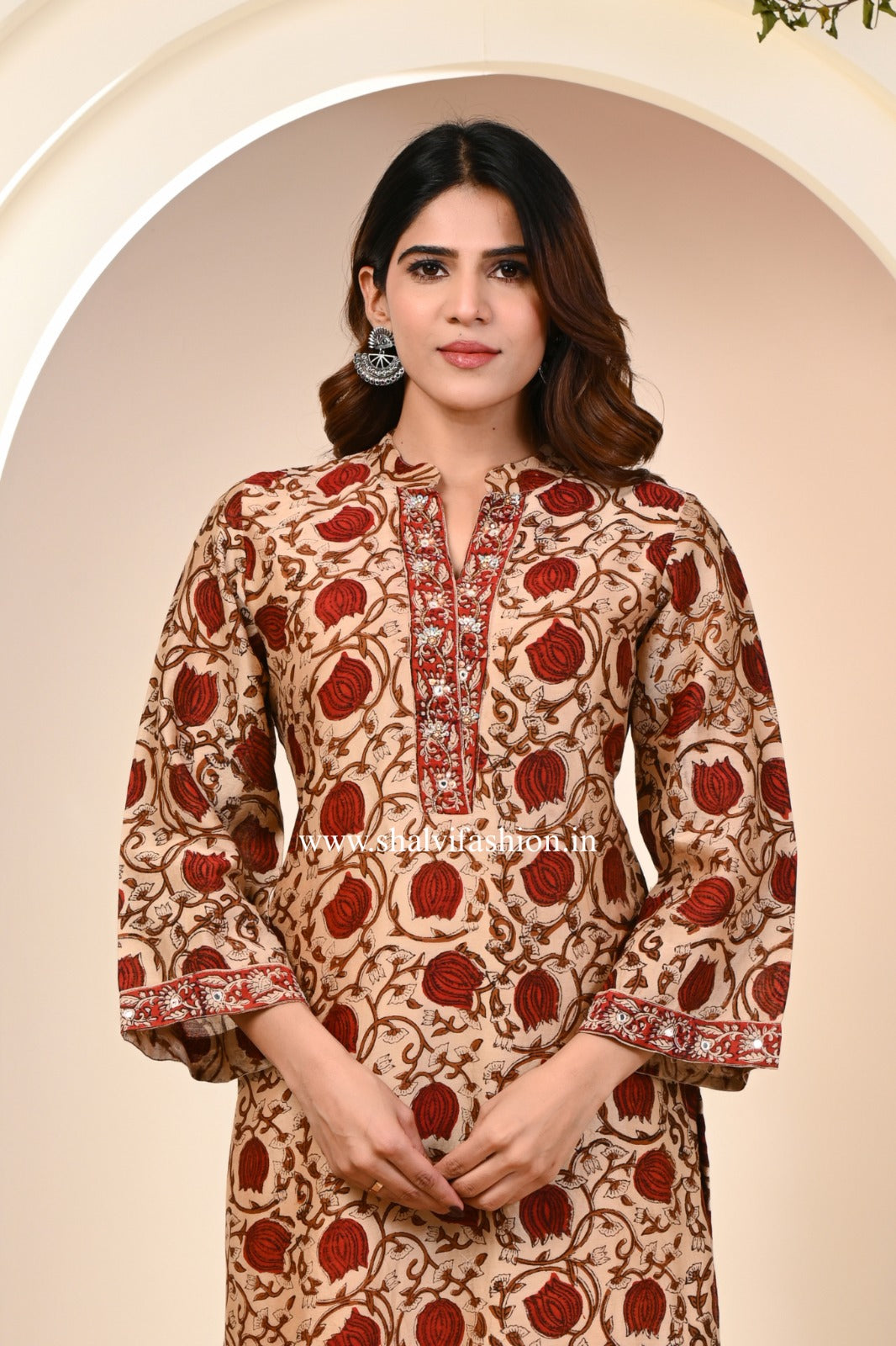 Shop jaipuri block print pure chanderi silk suits (CSS239)